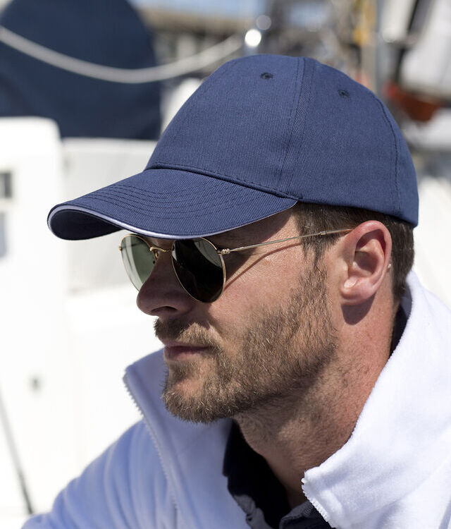 Memphis brushed cotton low-profile sandwich peak cap