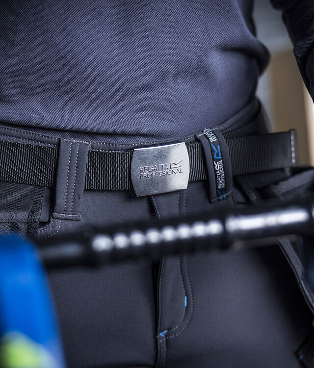 Premium workwear belt with stretch