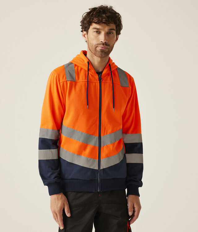 Pro hi-vis full zip hoodie