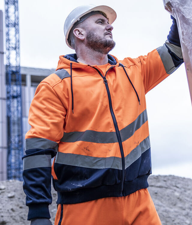 Pro hi-vis full zip hoodie