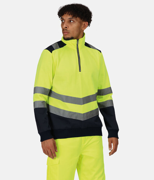 Pro hi-vis ¼-zip sweatshirt