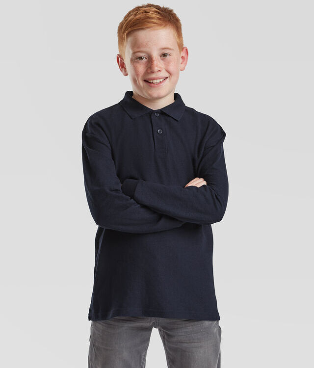 Kids long sleeve 65/35 polo