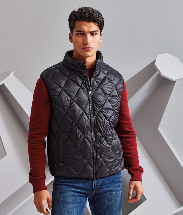 Diamond pane padded gilet