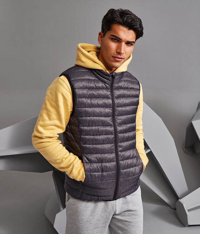 Melange padded gilet