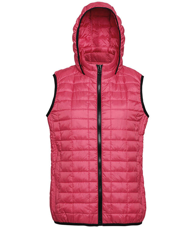 Women's honeycomb hooded gilet