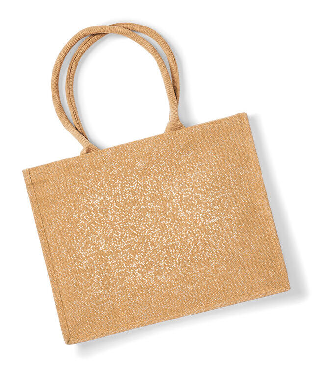 Shimmer jute shopper