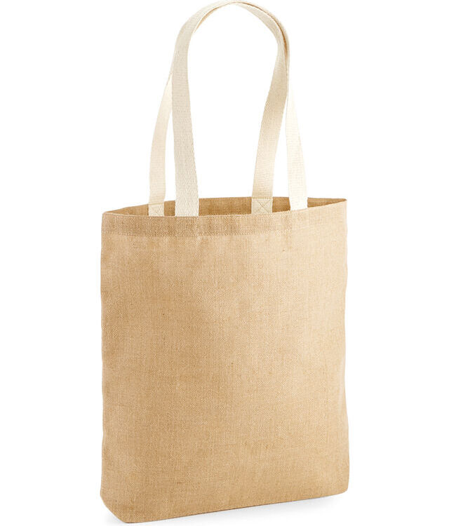 Unlaminated jute tote