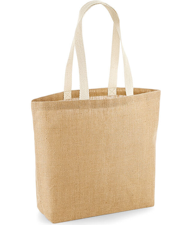 Unlaminated jute shopper