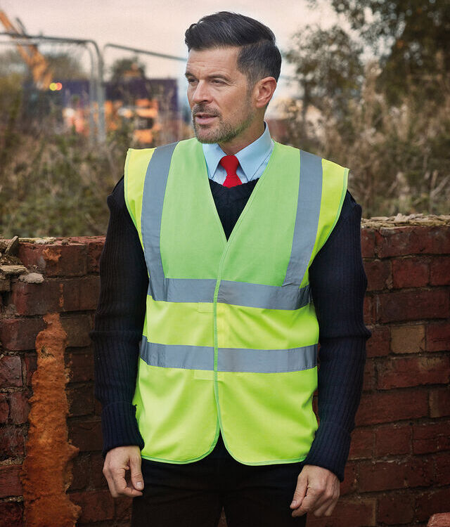 Hi-vis 2-band-and-braces waistcoat (HVW100)
