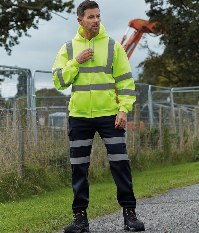 Hi-vis zip hoodie (HVK07)