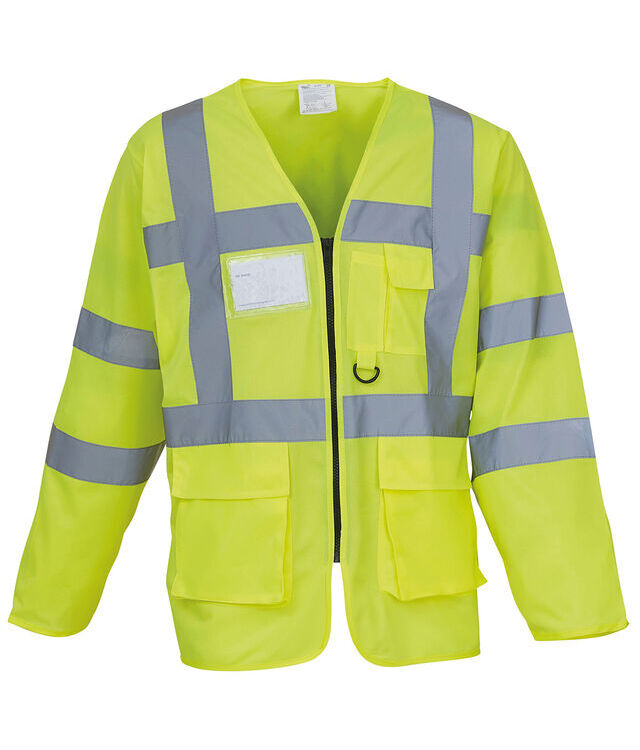 Hi-vis executive long sleeve waistcoat (HVJ800)