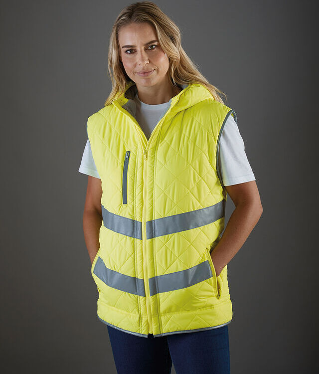 Hi-vis Kensington hooded gilet (HV007)