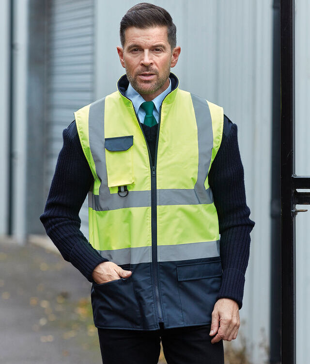 Hi-vis padded bodywarmer (HV005)
