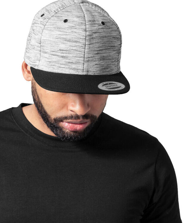 Stripes melange crown snapback (6089SC)