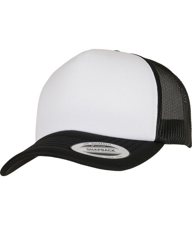 YP Classics® curved foam trucker cap – white front (6320W)