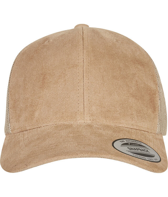 Imitation suede leather trucker cap (6606SU)