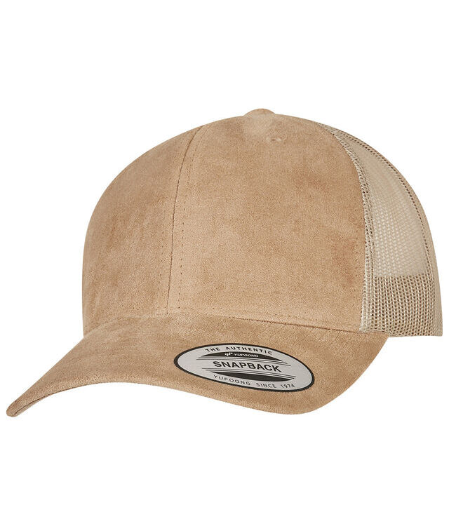 Imitation suede leather trucker cap (6606SU)